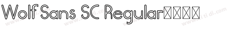 Wolf Sans SC Regular字体转换